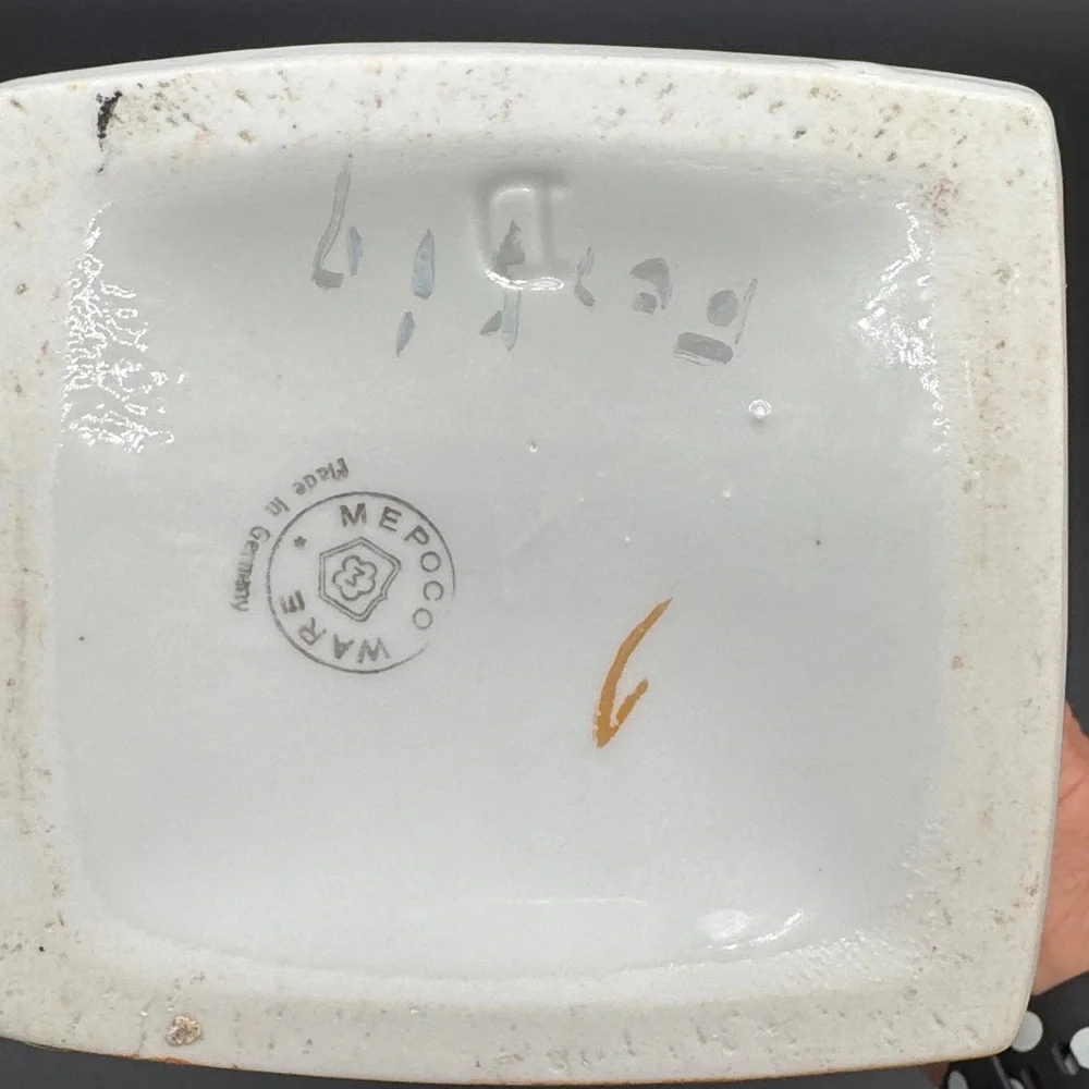 Vintage 1930 MEPOCO WARE Lusterware Rice Canister Made in Germany